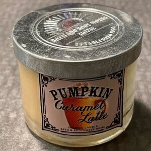 Bath And Body Works Pumpkin Caramel Latte Candle 1.3 oz Sweet Cream